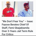 Who They Fear You On Social Media Regulation; “We Go Change-am For Your Government” – Isaac Fayose To Gbajabiamila ~ Sixt-Media Lane Consult